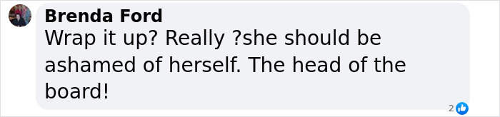 Comment criticizing board chair's reaction to testimony about a trans locker room incident.