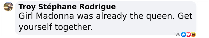 Comment referencing pop stars amid Lizzo's impersonator remark controversy.