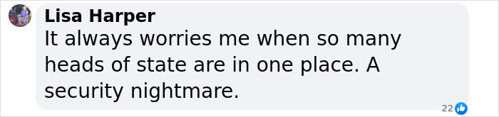 Comment on heads of state's presence impacting King Charles attending event.