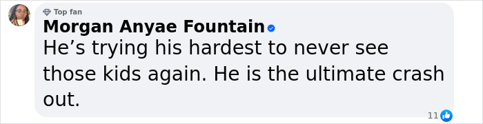 Facebook comment discussing Kanye West's relationship troubles with accusations of neglect.