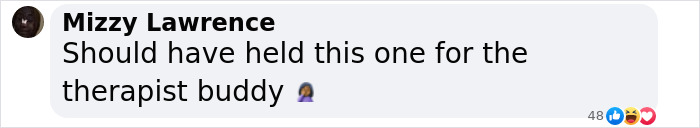 Screenshot of comment reacting to a controversial confession by a celebrity, mentioning therapy.