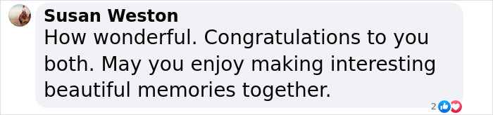 Wedding weekend congratulations message for a miracle burns survivor, wishing beautiful memories together.