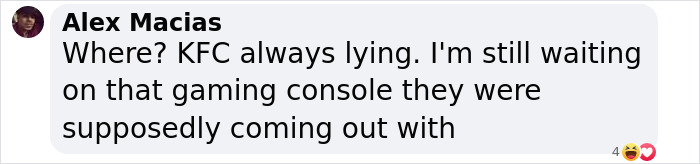 Comment on KFC's new 'finger-licking' toothpaste, mentioning their unrealized gaming console.