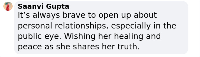 Demi Moore's daughter comments on ex-stepdad, text about bravery in public relationships.