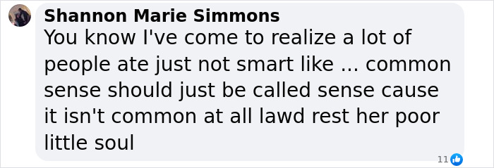 Comment discussing a tragic incident involving a fake plastic surgeon.