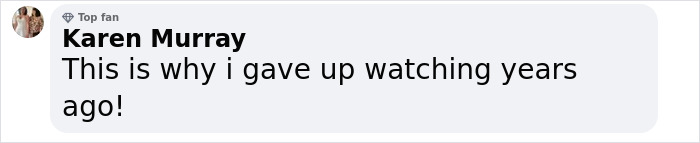 Fan comment reacting to Celebrity Big Brother, expressing discontent with the show.