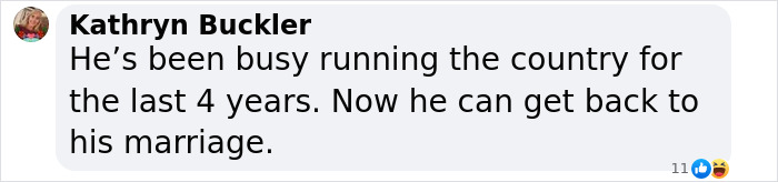 Comment by Kathryn Buckler about Barack Obama balancing leadership and marriage.