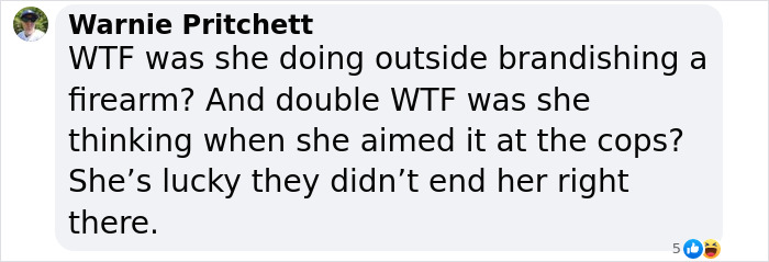 Social media comment on police shooting incident involving Weezer bassist's wife in LA.