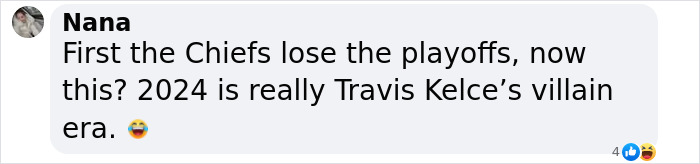 Nana comments on Travis Kelce's situation, hinting at drama and his "villain era" in 2024. Nana comments on Travis Kelce's situation, hinting at drama and his "villain era" in 2024.