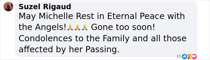 Condolences message for Michelle Trachtenberg shared on social media. Condolences message for Michelle Trachtenberg shared on social media.