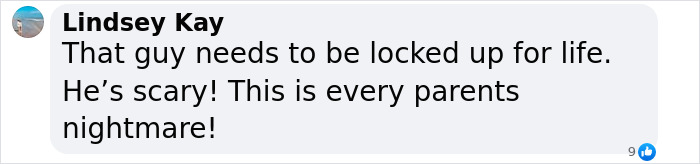 Social media comment on an ex-con, mentions nightmare scenario related to a missing teen girl. Social media comment on an ex-con, mentions nightmare scenario related to a missing teen girl.