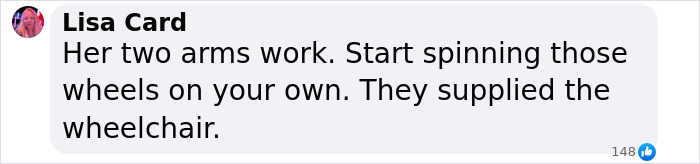 Comment by Lisa on plus-sized passenger and wheelchair use at the airport.