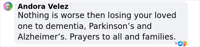 Comment about losing loved ones to dementia, Parkinson's, and Alzheimer’s, with prayers for families. Comment about losing loved ones to dementia, Parkinson's, and Alzheimer’s, with prayers for families.
