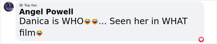 Social media comment mocking Danica Patrick with humor related to a film.