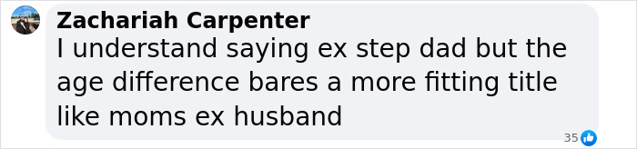 Comment on Demi Moore's daughter discussing ex-stepdad's age difference.