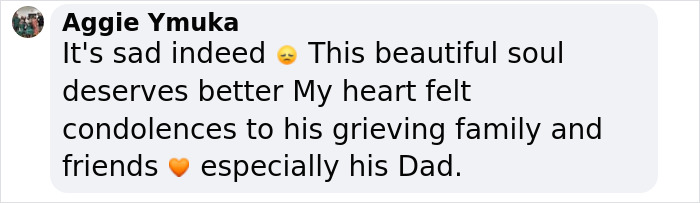 Condolence message expressing sorrow for a man who passed away on vacation, mentioning his grieving family and dad.