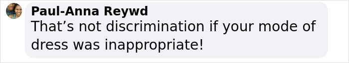 Comment on dress code appropriateness in relation to restaurant discrimination lawsuit.