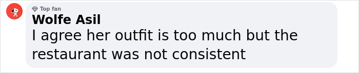 Woman sues restaurant; comment discusses inconsistency in outfit policy.