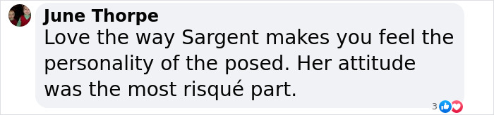 Comment discussing the risqu&eacute; personality in Sargent's work, related to a scandalous painting at the Metropolitan Museum.