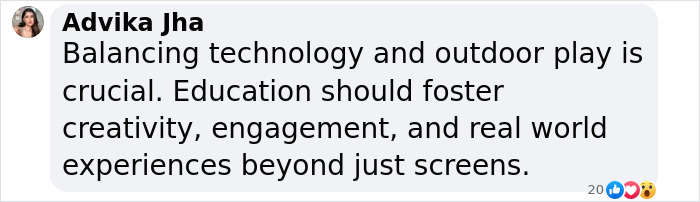 Comment on education balancing technology with outdoor play, fostering creativity, and engagement beyond screens. Comment on education balancing technology with outdoor play, fostering creativity, and engagement beyond screens.
