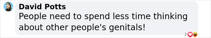 Comment by David Potts on trans allyship, emphasizing privacy.