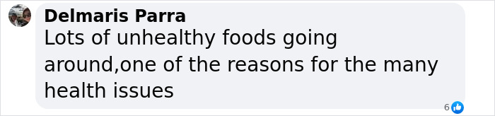 Comment discussing unhealthy foods in relation to health issues, linked to plastic found in cheddar bratwursts.