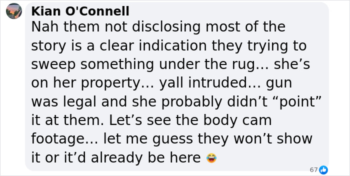 Comment discussing incident involving Weezer bassist's wife and police during LA manhunt.