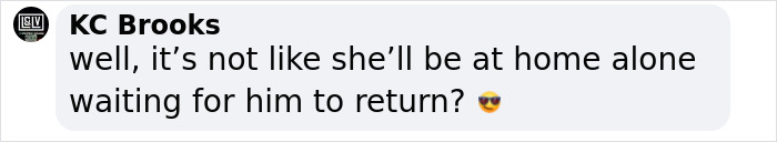 A comment from KC Brooks discussing a situation with witty insight about lawyers.