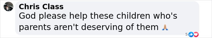 User comment about parental responsibility, expressing concern for children's safety.