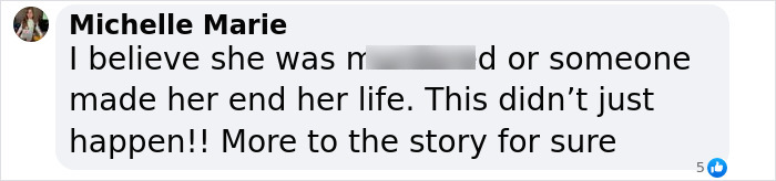 Comment by Michelle Marie expressing belief about Virginia Giuffre’s tragic final note after she took her own life. Comment by Michelle Marie expressing belief about Virginia Giuffre’s tragic final note after she took her own life.