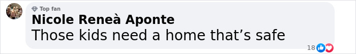 Comment by top fan saying kids need a safe home, following toddlers found wandering. Comment by top fan saying kids need a safe home, following toddlers found wandering.