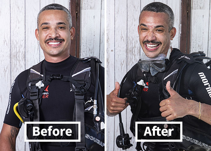 30 Photographs Of People Before And After Their Dive And The Difference Is Striking (30 Pics)