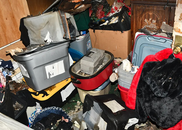 Cluttered room filled with scattered items, representing a chaotic and neglected space related to a "disgusting human" story.