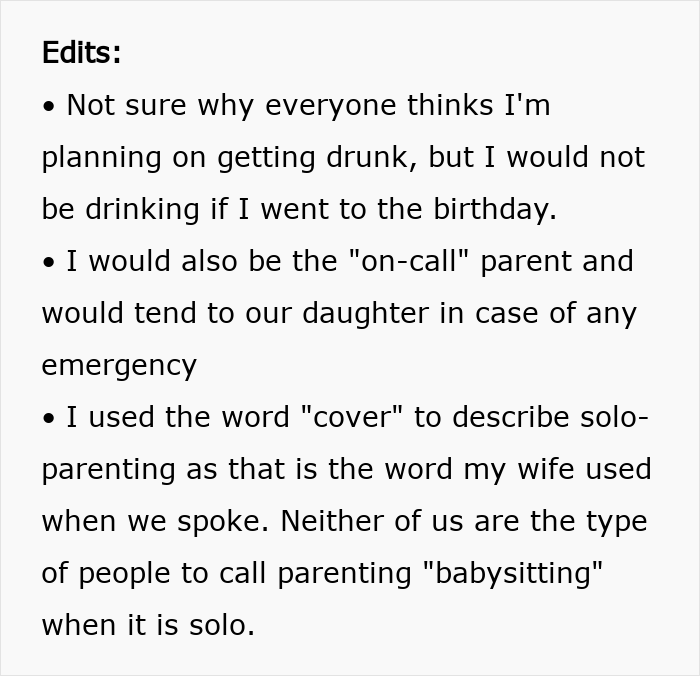 Man Refuses To Watch Daughter On Wife’s Night Out: “A Form Of Punishment” Man Refuses To Watch Daughter On Wife’s Night Out: “A Form Of Punishment”