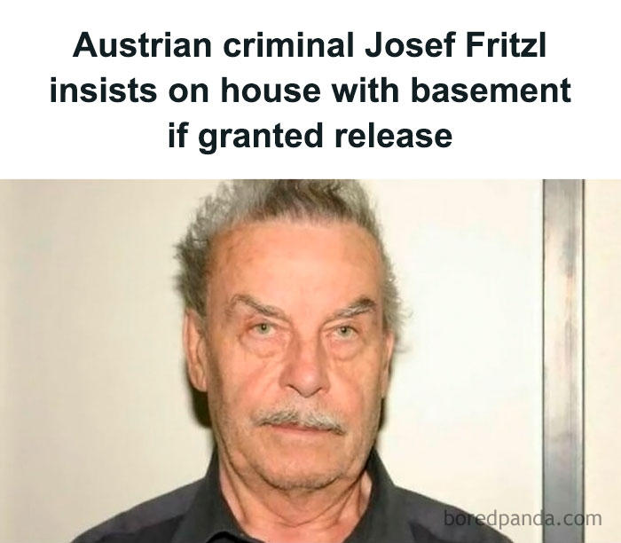 A man poses for a mugshot photo, illustrating surprising news headlines.