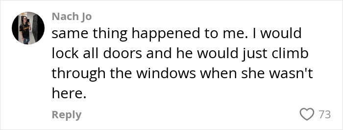 Comment sharing roommate boyfriend issue advice online, with user profile image on the left.