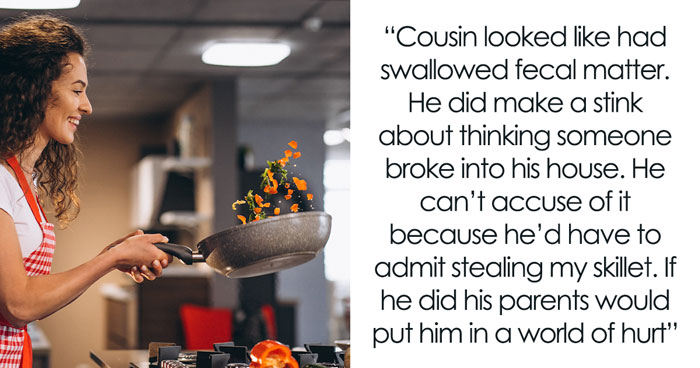 Thieving Cousin Can’t Say A Word After Skillet They Stole Mysteriously Shows Up At Relative’s House