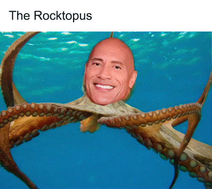  A The Rock meme featuring a three-panel comic with Medusa on the left and Dwayne "The Rock" Johnson on the right. In each panel, Medusa, with her snake hair, looks at The Rock with a fierce expression, while The Rock, wearing sunglasses and a stoic expression, remains unfazed. The bottom panels have text: Medusa says, "What the f***," while The Rock responds, "You have no power here," humorously implying that Medusa’s petrifying gaze has no effect on The Rock, playing on his name and unbreakable persona.