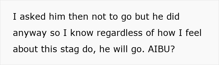 "Please Don't Be That Wife": Mom Doesn't Want Husband Going On 3-Day Bachelor Party
