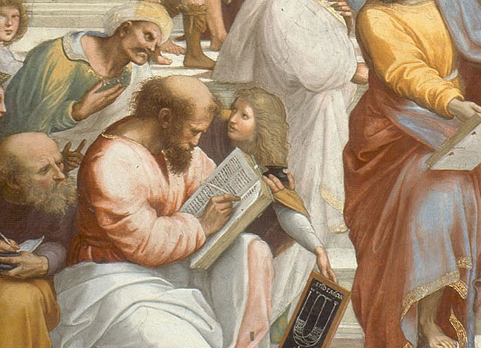 Ancient scholars studying texts and teaching, illustrating moments in history many don't realize were important.