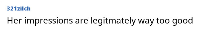 Text reads, "Her impressions are legitimately way too good," discussing a video satirizing Katy Perry's Blue Origin flight reaction. Text reads, "Her impressions are legitimately way too good," discussing a video satirizing Katy Perry's Blue Origin flight reaction.