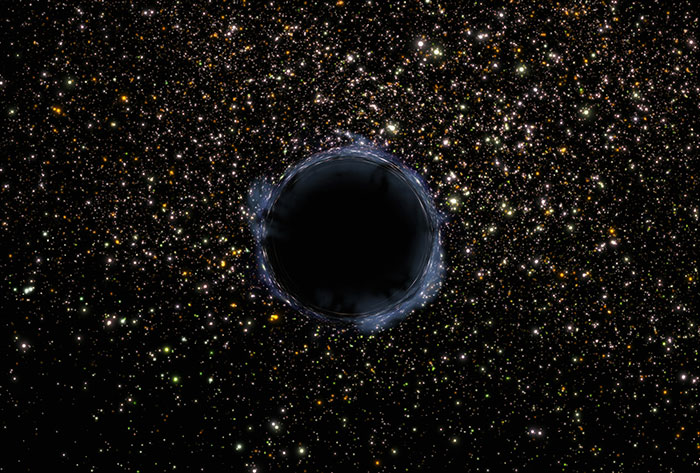A black hole in space illustrating eerie and fascinating science facts.