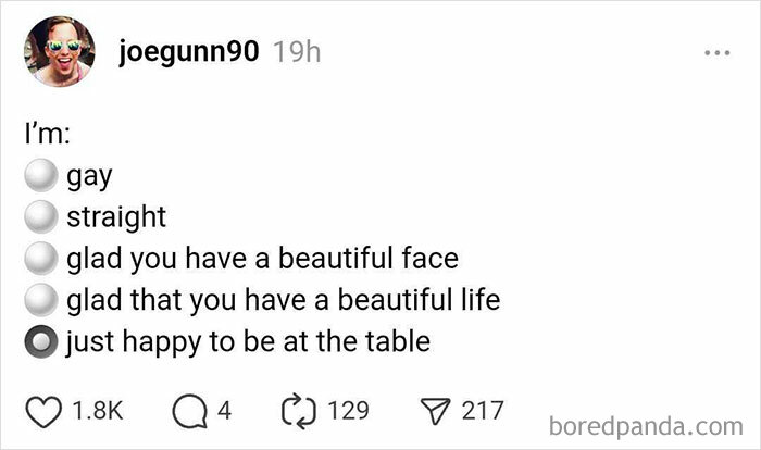 Social media post reacting to White Lotus 3 finale with a humorous multiple-choice list.