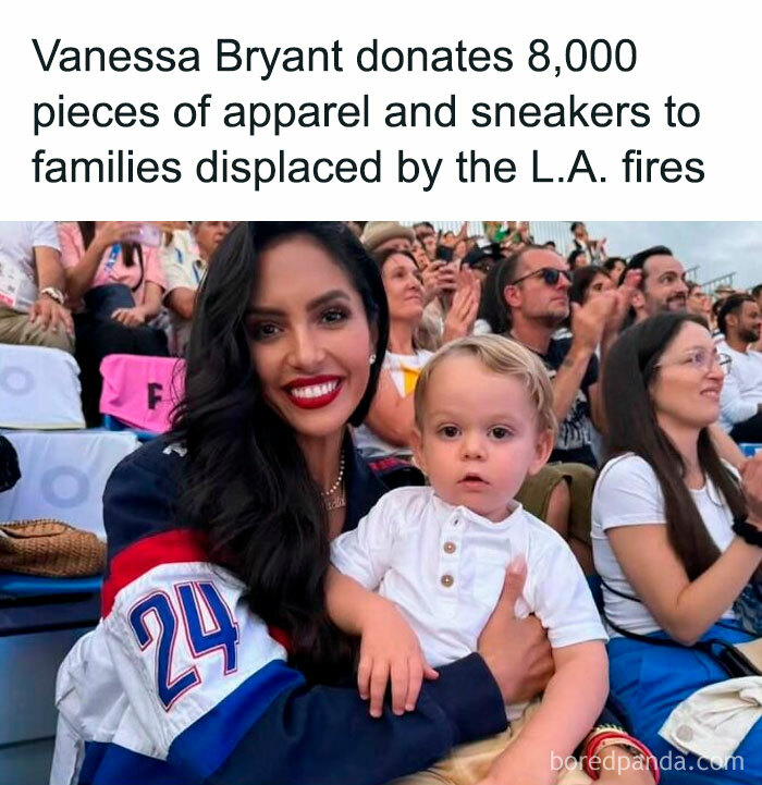 Woman and child smiling at an event, spreading positivity with charitable actions in the community.