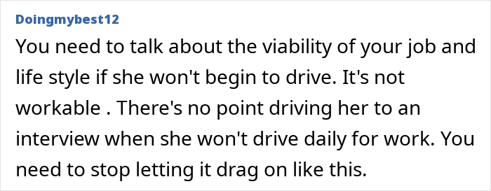 Husband Is Fed Up With Taking His Allergic-To-Driving Wife Everywhere, But She Just Won&rsquo;t Start