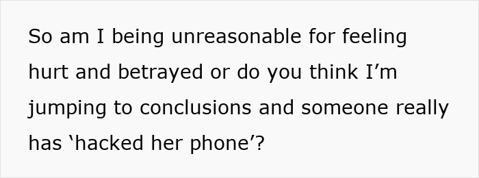 Text message questioning feelings of betrayal after receiving an accidental rude comment about weight.