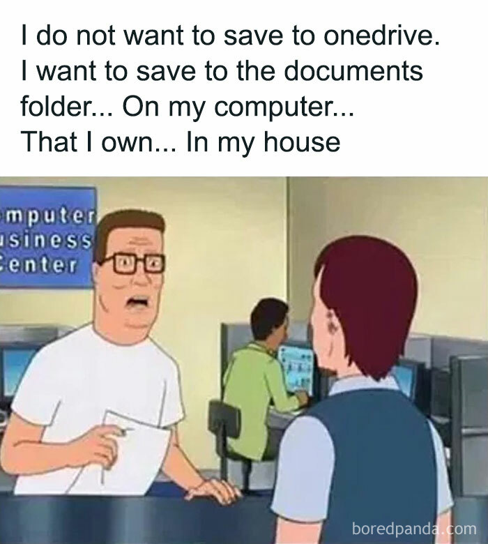 Man expressing frustration at a computer center, highlighting relatable work meme humor.