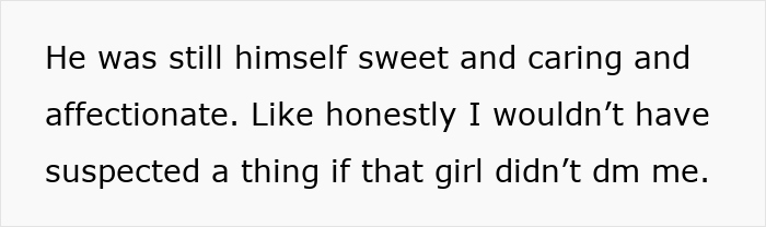 Text from a message revealing a boyfriend’s affair, highlighting a girlfriend planning her exit silently. Text from a message revealing a boyfriend’s affair, highlighting a girlfriend planning her exit silently.