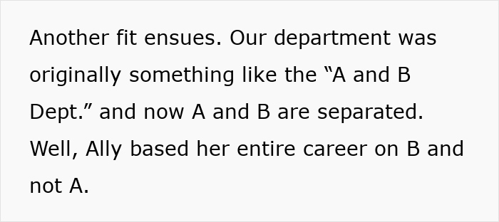 Text excerpt discussing a lazy employee’s career shift and new boss expectations at work. Text excerpt discussing a lazy employee’s career shift and new boss expectations at work.