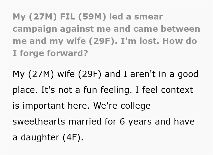 Text discussing FIL points finger at son-in-law and the impact of wife's silence on their strained relationship.